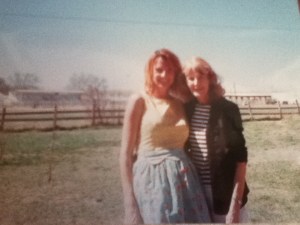 My grandma and I when my grandparents came out to see the new place.