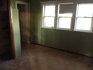 Our bedroom faces east with lovely windows and two closets!