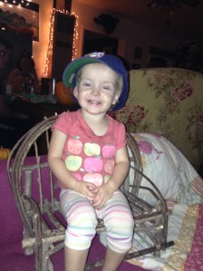 Maryjane then stole Papa's hat and mugged for the camera.  Papa is the real paparazzi! 