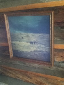 This is a painting of what it looked like in its original place.  
